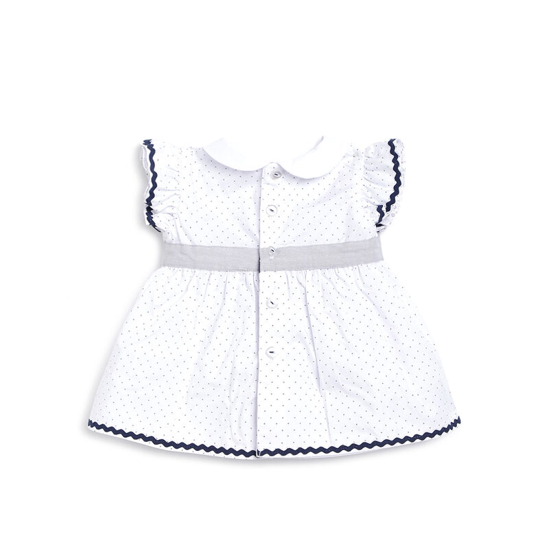 Girls Grey Printed Short Sleeve Dress image number 3